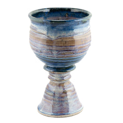 Holbrook Stoneware - Large 10-inch Stoneware (Ceramic) Communion Chalice, Pastel Blue